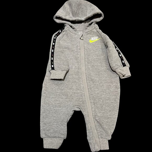 Nike Other - Nike Gray Sweater Onesie | Size 3M | Cotton Blend Babywear